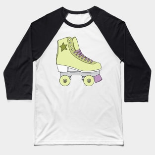 Roller Skate Green Shoes Baseball T-Shirt